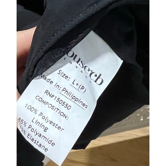 House of CB BabyDoll Black Chiffon Halter Mini Dress Size L+ and Bigger Cup - Picture 3 of 6